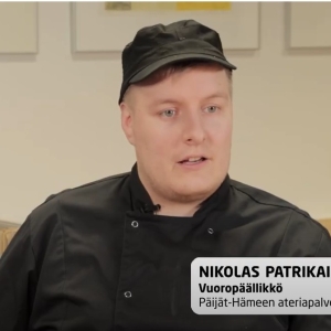 Vuoropäällikkö Nikolas Patrikainen, Päijät-Hämeen keskussairaala henkilöstöravintola Lounatuuli