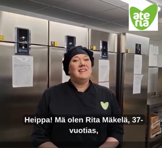 Rita Mäkelä, kiertävä ruokapalveluvastaava video 4:12 min